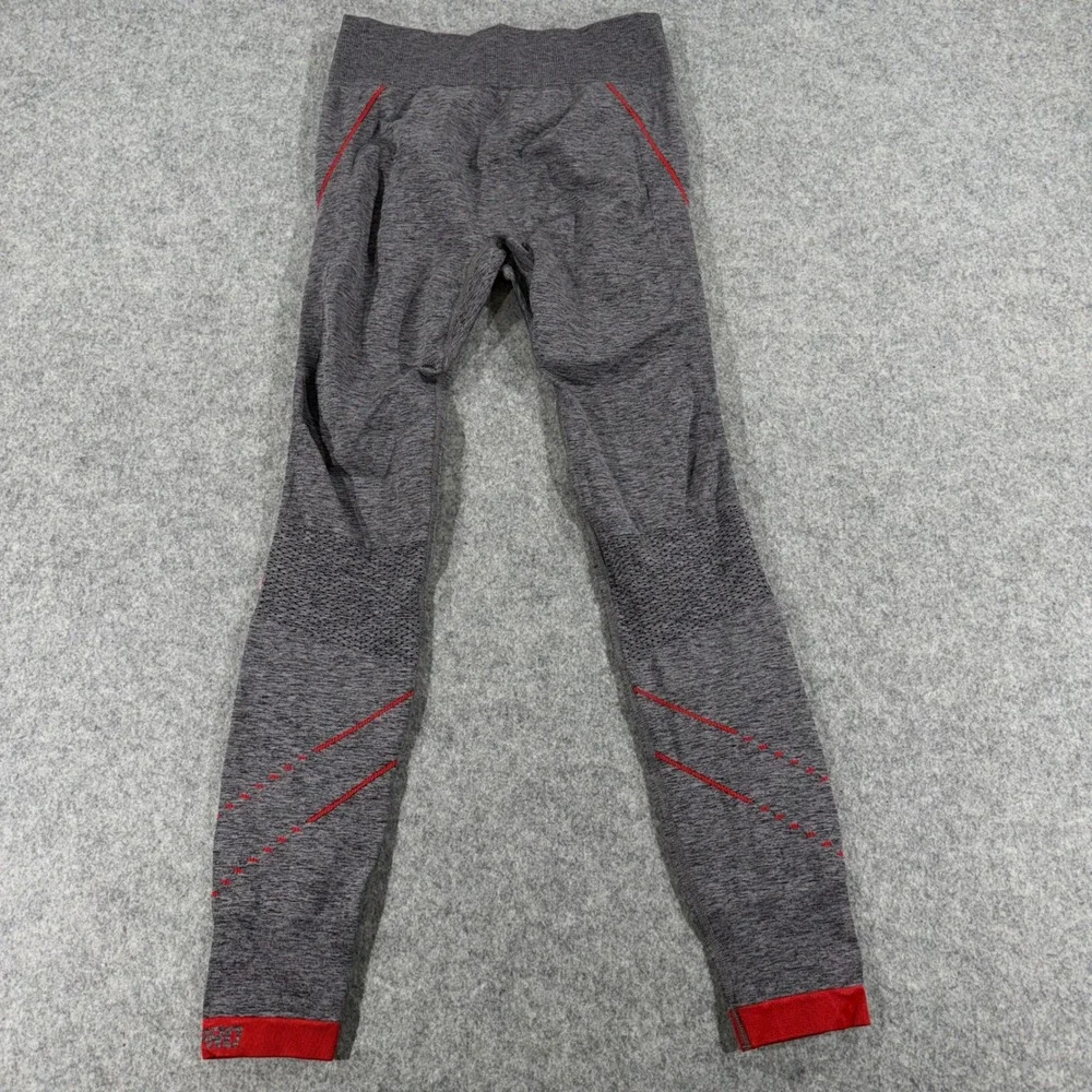 Nike Pro Zonal Strength Training Tights Womens Grey Red Compression Leggings